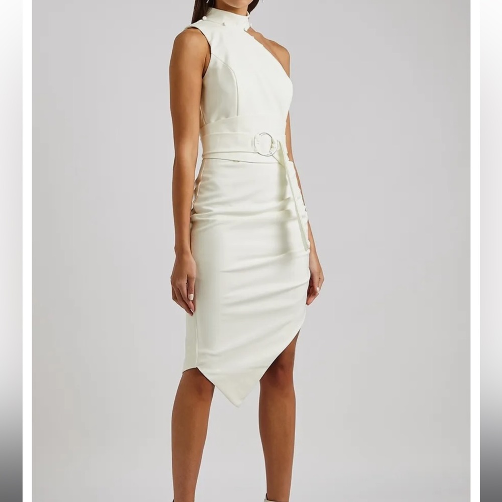 Lavish Alice white high neck dress - super unique!